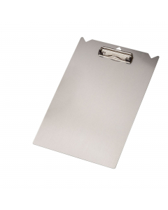 Portablocco in alluminio composito estremamente robusto e leggero con attacco per carrelli magazzino. Dotato di foro, e due inviti portapenna, molla in acciaio, per documenti formato A4. Dimensioni esterne studiate per facilitare l'uso in piedi reggendolo
