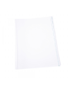 COPRILIBRO IN GRANDE FORMATO IN PVC GRAFFIATO TRASPARENTE NEUTRO. DOTATO DI 2 STRISCIE AUTOADESIVE ALLE ESTREMITÀ PER L'APPLICAZIONE. FORMATO 57X36CM