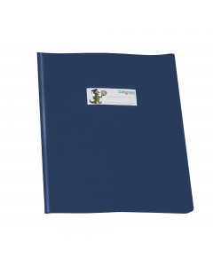 Copriquaderni in PVC lucido 220my, formato A5. Dotato di alette salvapagina in PVC seta 120my e patelle interne in PVC cristallo 120my. Tasca porta nome personalizzabile.