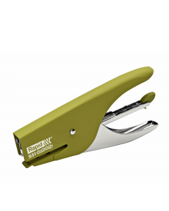Cucitrice in acciaio con trattamento gommato che la rende piacevole al tatto e sicura nell'impugnatura. Capacità carica: 200 punti. Profondità cucitura 42mm. Cucitura: punto chiuso fino a 15fg. Utilizza punti Rapid 21/4.