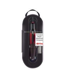 Balaustrone  in acciaio inossidabile con applicazioni ergonomiche e impugnatura in plastica. Rotella centrale per regolazione precisa con incrementi preimpostati. Per cerchi fino a 360mm, lunghezza 17cm. Fornito con astuccio mine e ago di ricambio.