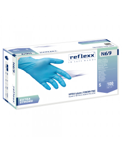 È un guanto estremamente versatile, ideale per l’uso in ogni tipo di industria manifatturiera. Grazie all’elevato spessore e alla estrema qualità del nitrile col quale è prodotto, Reflexx N69 è il mix perfetto tra resistenza chimica, robustezza meccanica 