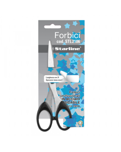 Forbici professionali STARLINE in acciao temperato con impugnatura rigida in ABS.
Lunghezza forbici: 21cm
Spessore lama: 2mm
Confezione: pz