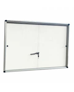 Bacheca Starline per interni in alluminio  con fondo magnetico ad  ante scorrevoliFormato: 18xA4 ORIZZONTALE Formato esterno: 1500X1000X45mm.