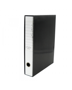 KingBox è un registratore indeformabile, lavabile e duraturo nel tempo, in cartone accoppiato da 2 mm di spessore, con rivestimento in resistente polipropilene goffrato. Dotato di propria custodia in cartone accoppiato nero, con bordi rinforzati, e di mec