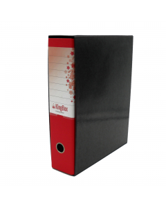 KingBox è un registratore indeformabile, lavabile e duraturo nel tempo, in cartone accoppiato da 2 mm di spessore, con rivestimento in resistente polipropilene goffrato. Dotato di propria custodia in cartone accoppiato nero, con bordi rinforzati, e di mec