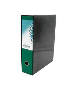 KingBox è un registratore indeformabile, lavabile e duraturo nel tempo, in cartone accoppiato da 2 mm di spessore, con rivestimento in resistente polipropilene goffrato. Dotato di propria custodia in cartone accoppiato nero, con bordi rinforzati, e di mec