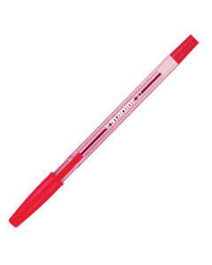 Penna a sfera STARLINE economica di ottima qualità. Fusto trasparente per il controllo del livello di inchiostro. Cappuccio e tappino nel colore dell’inchiostro. Punta fine 0,7mm. Colore: rosso.