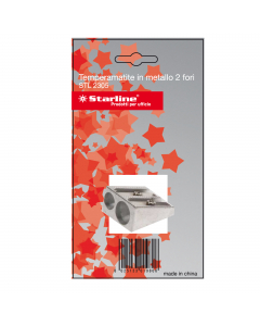 Temperamatite Starline, in metallo a scalpello. Disponibile a 2 fori.