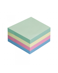 Foglietti adesivi riposizionabili STARLINE in carta certificata FSC 70gr con adesivo a base d'acqua. 400 fogli. Formato 75x75mm.
Colore: assortito tenue (verde-giallo-rosa-azzurro)