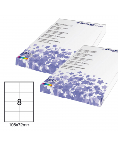 Etichette adesive bianche STARLINE utilizzabili con stampanti laser, inkjet o fotocopiatori. Adesivo permanente. Prive di margne di sicurezza lungo il perimetro. In scatola da 100 fogli formato A4. 

Caratteristiche di questo articolo:
• Codice: STL3033
•