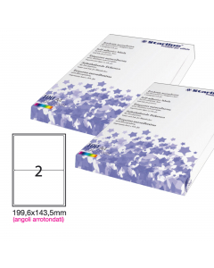 Etichette adesive bianche STARLINE utilizzabili con stampanti laser, inkjet o fotocopiatori. Adesivo permanente. Dotate di margine di sicurezza lungo tutto il perimetro. In scatola da 100 fogli formato A4. 

Caratteristiche di questo articolo:
• Codice: S