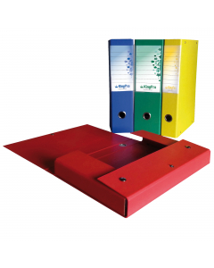 Scatola progetto STARLINE KingPro con chiusura a 3 bottoni bruniti. Realizzata in cartone rivestito esternamente in PVC spalmato (finitura lino) e internamente in carta in tinta. Dotata sul dorso di anello per l'estrazione e di portaetichetta con etichett