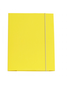 Cartella a 3 lembi Starline in cartone plastificato dai colori brillanti. Dorso cordonato. Chiusura con elastico di colore grigio chiaro. Struttura in cartoncino 600g/m² rivestito da una pellicola lucida in PP. Robusta e resistente ideale per conservare, 