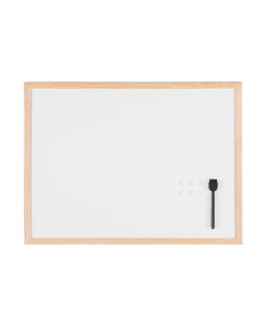 Lavagna bianca STARLINE magnetica cancellabile con superficie in acciaio laccato ottimizzata per uso normale home-office. Cornice in legno di pino. Leggera ed economica. Fornita con kit per fissaggio a muro.

Caratteristiche di questo articolo:
Codice STL