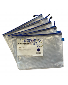 Busta STARLINE in robusto PVC a rete con cerniera di colore blu. Ideale per documenti e piccoli oggetti.

Caratteristiche di questo prodotto:
Codice: STL7311
Tipologia di prodotto: Buste con cerniera per vari utilizzi
Formato utile: A4
Formato esterno: 27