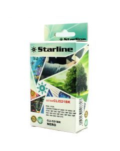 Cartuccia ink nero per print C/Canon CLI521BK con chip