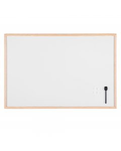 Lavagna bianca STARLINE magnetica cancellabile con superficie in acciaio laccato ottimizzata per uso normale home-office. Cornice in legno di pino. Leggera ed economica. Fornita con kit per fissaggio a muro.

Caratteristiche di questo articolo:
Codice STL