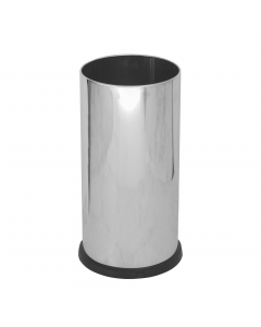 Portaombrelli in acciaio con bordino salva pavimento in plastica e vaschetta interna raccogli goccia. Capacità 22L. Dimensione: Ø24 x H49cm.