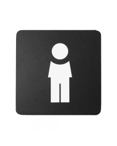 In PVC nero, spessore 3mm, con stampa bianca, ad inchiostro UV, dotati di biadesivo sul retro, per un fissaggio facile e resistente. Dimensione: 16x16cm. Colore: nero/bianco.