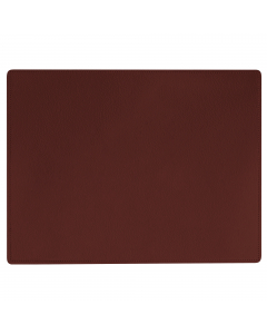 Sottopiatto rettangolare con bordo doppio cucito.
 Dimensione: 41xH31cm.