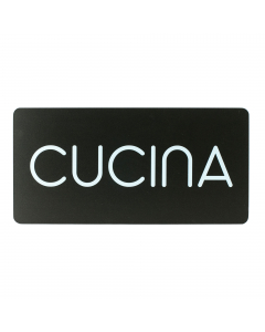 In PVC nero, spessore 3mm, con stampa bianca, ad inchiostro UV, dotati di biadesivo sul retro, per un fissaggio facile e resistente. Dimensione: 32,5 x 16cm. Colore: nero/bianco.