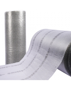 Film a bolle d'aria in Miniroll 1x35mt. Rotolo di politene con bolle d'aria  diametro 9mm. Diametro bobina 31/32cm. Diametro interno anima 76mm. Composto per il 30% da materiale riciclato/rigenerato. Grammatura nominale: 30gr/m2.
Le bolle sono realizzate 