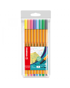 Astuccio 8 colori pastello assortiti. Una sensazione di scrittura ancora più piacevole, eccellente e rilassata. Punta rinforzata in metallo per garantire una grande resistenza.
Ampiezza tratto 0,4mm.