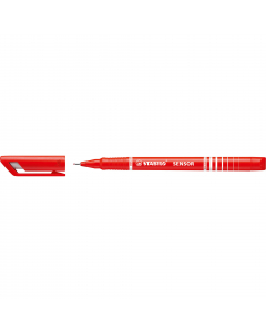 Fineliner con punta rientrante in metallo di alta qualità.Scrittura rilassata, la punta non si piega e non si rompe. Ampiezza tratto 0,3 mm. 
Colore: rosso.