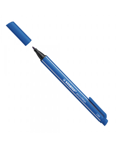 Fineliner con punta in nylon robusta. Inchiostro inodore a base d‘acqua. Tratto da 0,8 mm. Cappuccio ventilato. Resiste fino a 24 ore senza cappuccio. Dotato di comoda clip.
Punta 0,8mm. Colore: blu.