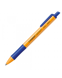 Penna a sfera con meccanismo a scatto. Realizzata con 79% di plastica riciclata. Impugnatura in morbida gomma anti-scivolo. Inchiostro super-scorrevole per una scrittura fluida e ricaricabile con refill standard. 
Tratto 0,5mm. Colore: blu.
