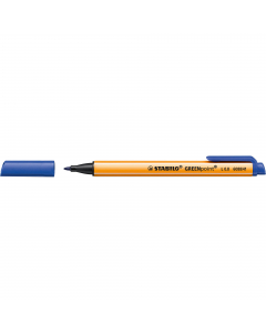 Pennarello con fusto composto al 87% da plastica riciclata. Punta in fibra resistente per scrivere e sottolineare con forza. Cappuccio e clip nel colore dell'inchiostro. 
Punta 0,8mm. Colore: blu.