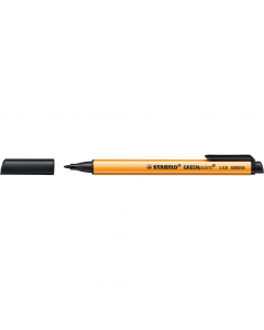 Pennarello con fusto composto al 87% da plastica riciclata. Punta in fibra resistente per scrivere e sottolineare con forza. Cappuccio e clip nel colore dell'inchiostro. 
Punta 0,8mm. Colore: nero.
