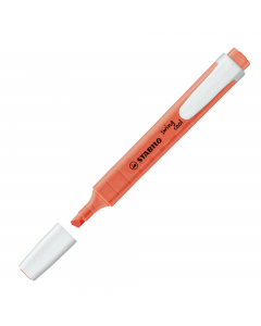 Inchiostro a base d'acqua. Fusto "salva-spazio" trasparente nel colore dell'inchiostro, pratica clip. Impugnatura opaca e antiscivolo. Cappuccio ventilato antisoffocamento. Tecnologia Anti-Dry-Out: resiste 4 ore senza cappuccio. 
Colore: pastel rosa coral