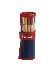 Rotolo 25 colori.
Punta in feltro con rinforzo in metallo per garantire una grande resistenza. Cappuccio ventilato antisoffocamento. Lunga durata anche senza cappuccio. Ideale per lavori con riga , fotocopie e stancils.
Tratto da 0,4mm.