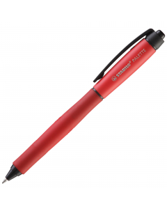 Penna roller a scatto ricaricabile. Design moderno, impugnatura extra-large in gomma anti-scivolo per una scrittura rilassata. Inchiostro gel super-scorrevole per una scrittura fluida. La finestra sul fusto permette di monitorare il livello d'inchiostro. 