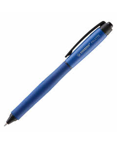 Penna roller a scatto ricaricabile. Design moderno, impugnatura extra-large in gomma anti-scivolo per una scrittura rilassata. Inchiostro gel super-scorrevole per una scrittura fluida. La finestra sul fusto permette di monitorare il livello d’inchiostro. 