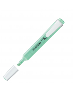 Inchiostro a base d'acqua. Fusto "salva-spazio" trasparente nel colore dell'inchiostro, pratica clip. Impugnatura opaca e antiscivolo. Cappuccio ventilato antisoffocamento. Tecnologia Anti-Dry-Out: resiste 4 ore senza cappuccio. 
Colore: pastel verde ment
