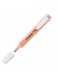 Inchiostro a base d'acqua. Fusto "salva-spazio" trasparente nel colore dell'inchiostro, pratica clip. Impugnatura opaca e antiscivolo. Cappuccio ventilato antisoffocamento. Tecnologia Anti-Dry-Out: resiste 4 ore senza cappuccio. 
Colore: pastel rosa pesca