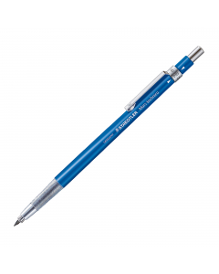 Portamine da 2mm per disegno, schizzi e scrittura. Impugnatura in metallo zigrinata antiscivolo. Clip in metallo. Affilamine incorporato nel pulsante.