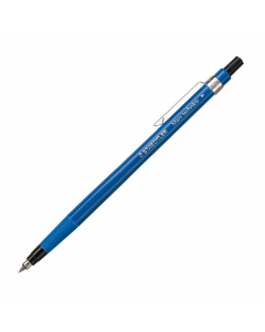 Portamine da 2mm per disegno, schizzi e scrittura. Impugnatura in metallo zigrinata antiscivolo. Clip in metallo. Affilamine incorporato nel pulsante. 
Confezione 10 pezzi.