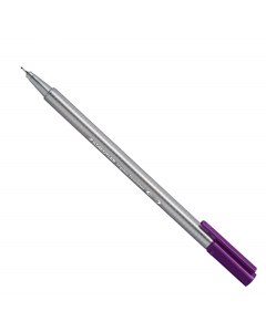 Fineliner con punta superfine tratto 0.3mm in metallo, fusto ergonomico triangolare in polipropilene, a garanzia di lunga durata. Inchiostro a base d'acqua e lavabile. Sistema Dry-safe: può rimanere per giorni senza cappuccio e non seccare.
Colore: violet