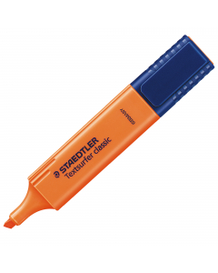 Evidenziatore TEXTSURFER CLASSIC. Inchiostro pigmentato lunga durata. Sistema INKJET SAFE. Asciugatura rapida. Cappuccio girevole per facile apertura dotato di clip. Ideale per carta, fax e copy. Punta scalpello. Colore arancio.