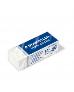 La gomma Mars Plastic di Staedtler è un prodotto per ufficio altamente affidabile,di alta qualità, offre cancellature sempre perfette ed è la gomma ideale per cancellare tratti di matita in grafite su carta e pellicole da disegno e tratti eseguiti con pen