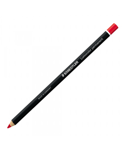 Matita vetrografica permanente resistente all'acqua, allo sfregamento, alla luce e alle temperature elevate (+1000°). Sottoposto al calore il colore cambia da rosso a beige. Ideale per scrivere su carta, cartone, polistirolo, vetro, porcellana, legno, cuo