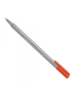 Fineliner con punta superfine tratto 0.3mm in metallo, fusto ergonomico triangolare in polipropilene, a garanzia di lunga durata. Inchiostro a base d'acqua e lavabile. Sistema Dry-safe: può rimanere per giorni senza cappuccio e non seccare.
Colore: rosso 