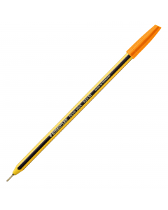 Le penne a sfera Noris Stick di Staedtler, sono penne con cappuccio ed estremità del colore dell’inchiostro. L'inconfondibile lungo puntale in ottone e il fusto esagonale giallo e nero permettono di scrivere in modo scorrevole, preciso e comodo. Inchiostr