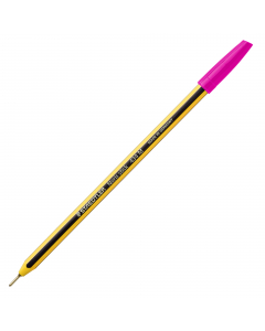 Le penne a sfera Noris Stick di Staedtler, sono penne con cappuccio ed estremità del colore dell’inchiostro. L'inconfondibile lungo puntale in ottone e il fusto esagonale giallo e nero permettono di scrivere in modo scorrevole, preciso e comodo. Inchiostr