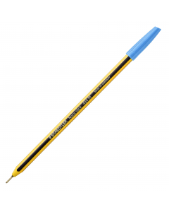 Le penne a sfera Noris Stick di Staedtler, sono penne con cappuccio ed estremità del colore dell’inchiostro. L'inconfondibile lungo puntale in ottone e il fusto esagonale giallo e nero permettono di scrivere in modo scorrevole, preciso e comodo. Inchiostr
