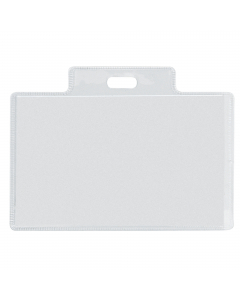 Porta nomi in PVC trasparente, alto spessore, adatti a congressi, riunioni, visite guidate. Senza pinzette. Apertura lato corto. Formato contenuto 95x60mm.